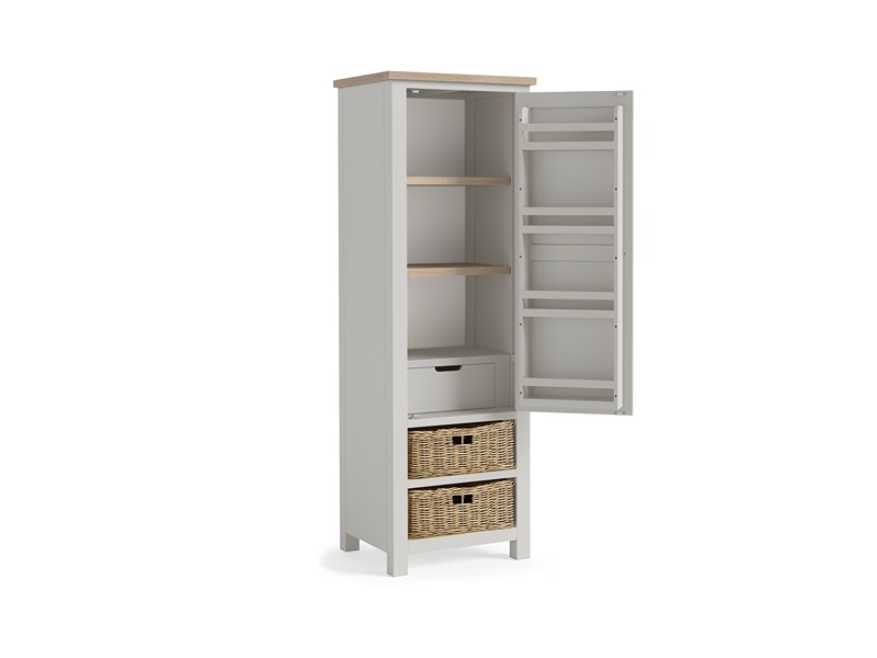 Modern Country Oak - Grey Larder Unit - V2