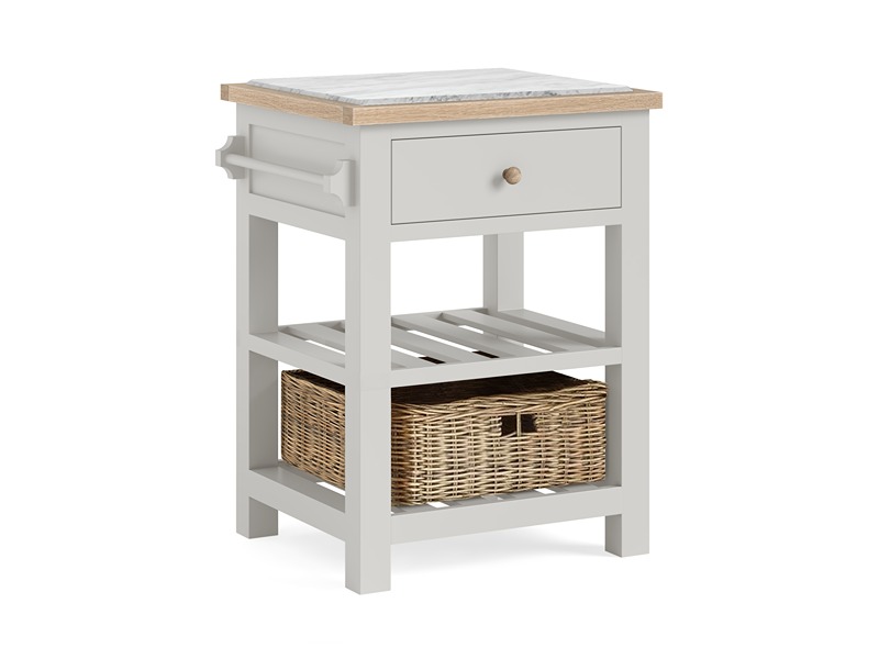Modern Country Oak - Grey Small Kitchen Island