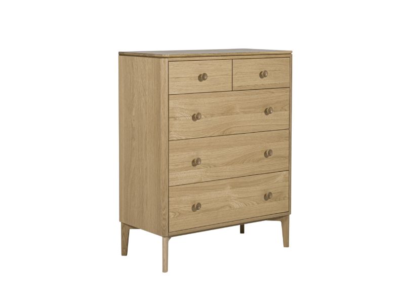 Hadley 5Dr Medium Chest - Oak Natural