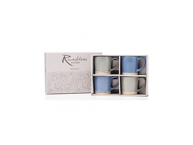 Roundstone Pottery Clifden Mugs Set Of 4