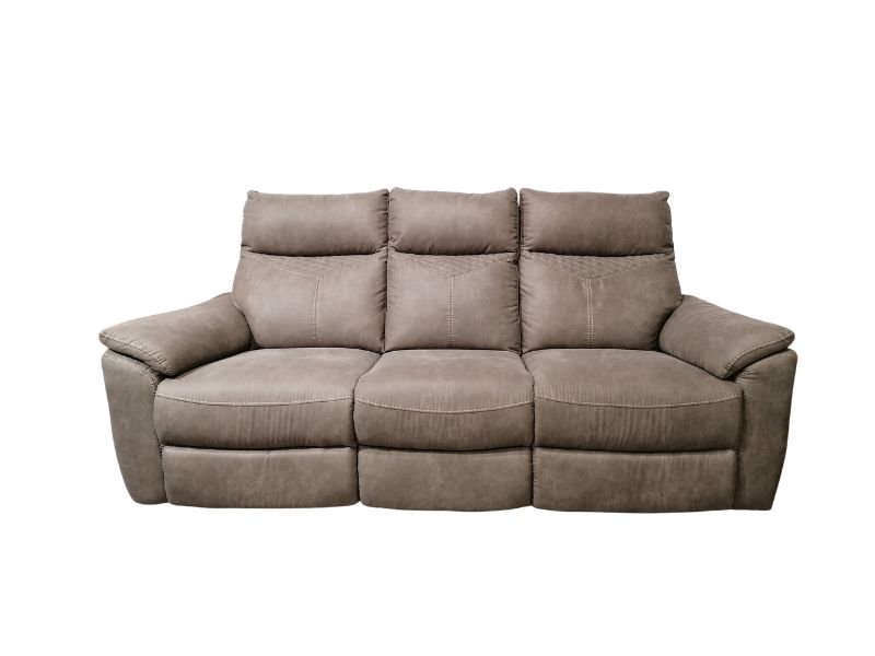 Hunter 3 Seater Recliner - Stone