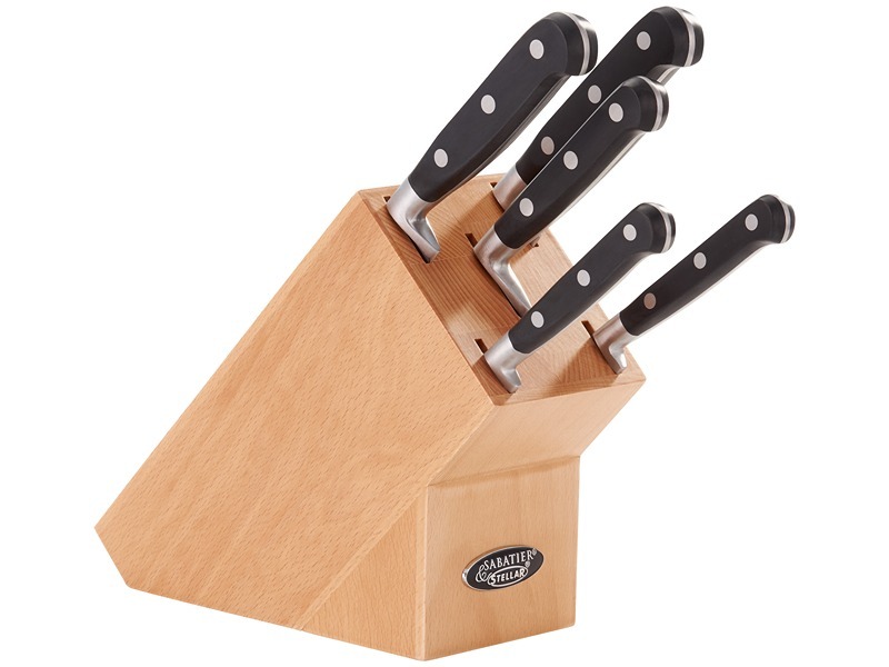 Stellar Sabatier Is, 5 Piece Knife Block Set Wood