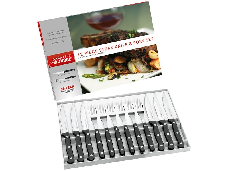 Judge Sabatier IV 12 Piece Steak Knife & Fork Set