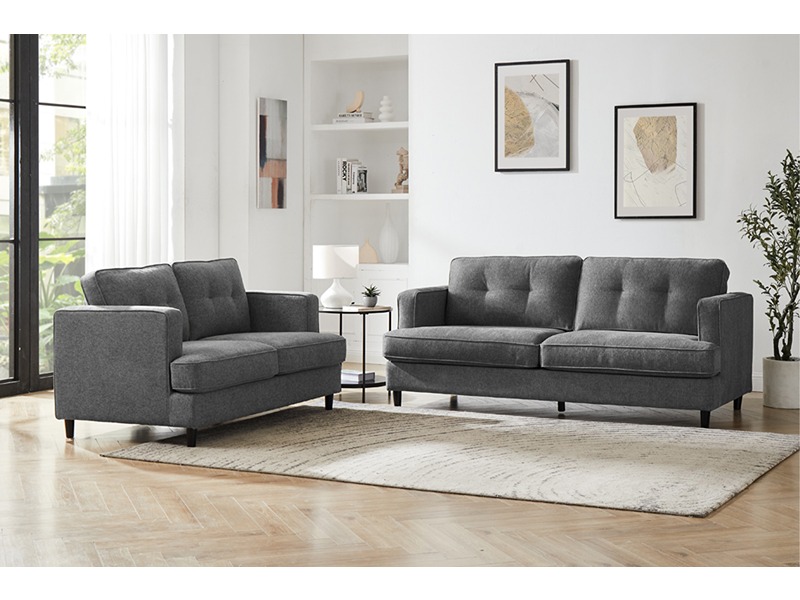 Juniper 2 Seater Fixed - Grey
