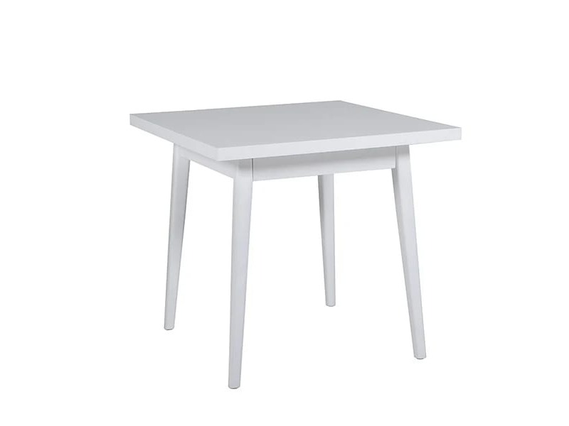 Lotti Dining Table - Square 800 White Top White Le