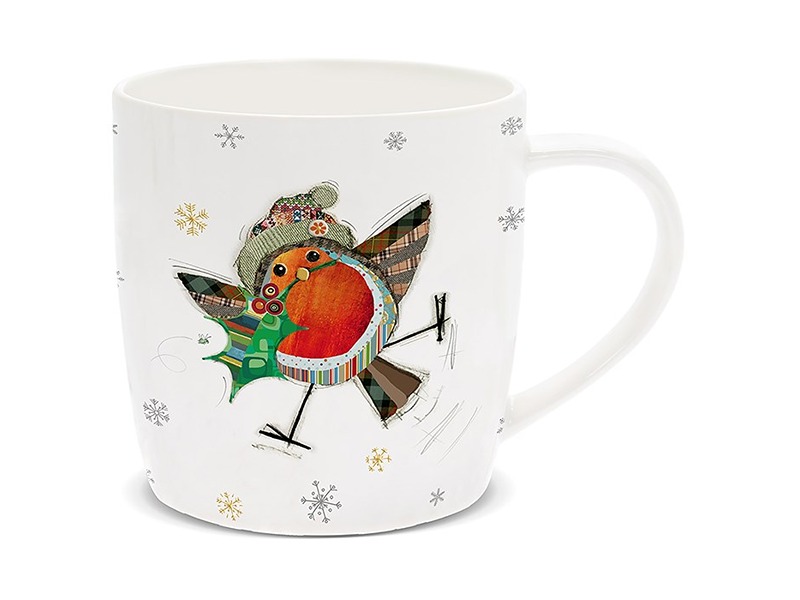 Xmas Bug Art Mug Robin