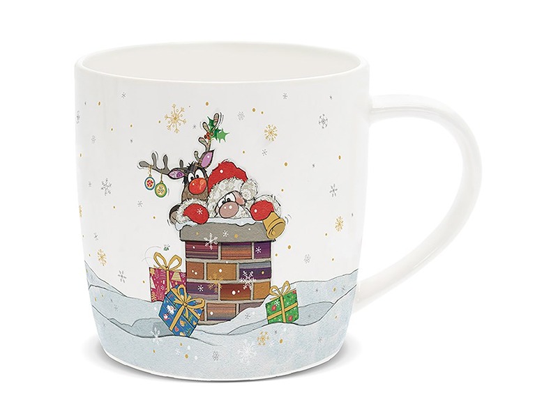 Xmas Bug Art Mug Santa