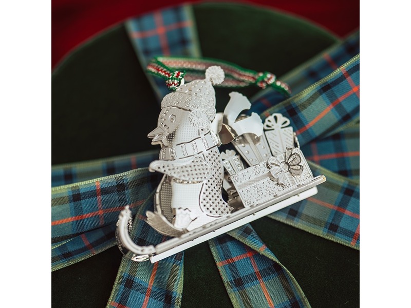 Penguin On Sleigh Christmas Tree Decoration