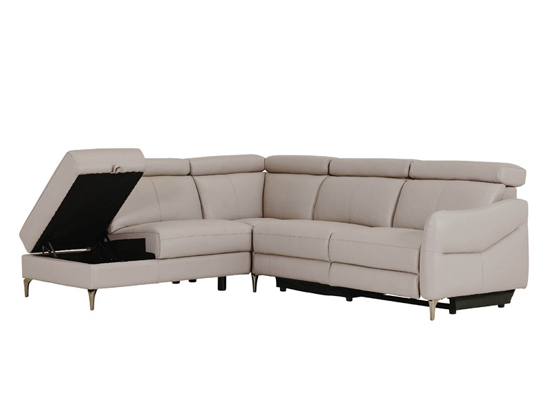 Nico Corner Group Electric Recliner Rhf - Stone