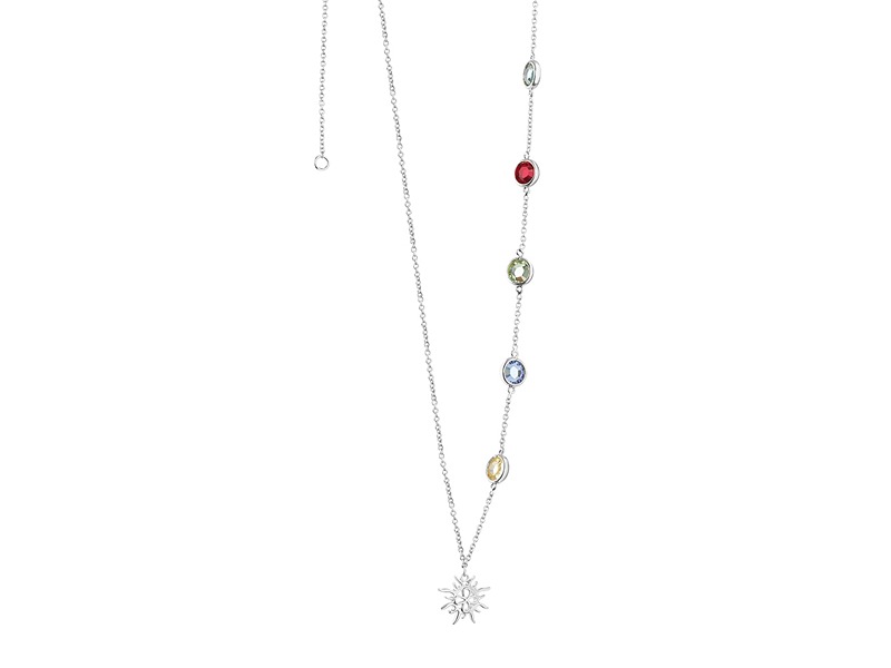 Newbridge Silver Plated Necklace Coloured Stone