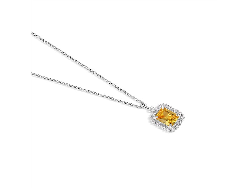 Newbridge Rectangle Light Topaz Stone Pendant