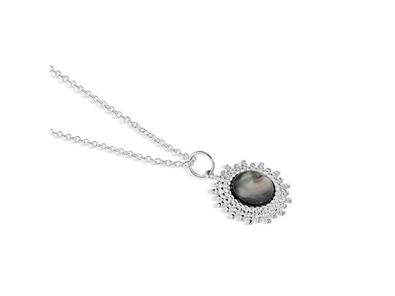 Newbridge Black Mother Of Pearl Cabochon Pendant