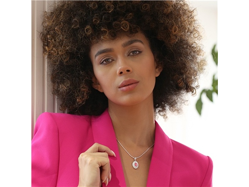 Newbridge Pendant with Pink Stone