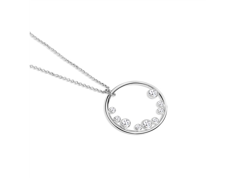 Newbridge Circular Pendant Clear Stones