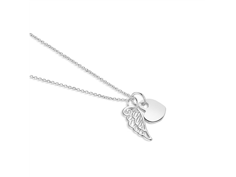 Newbridge Heart With Angel Wing Pendant