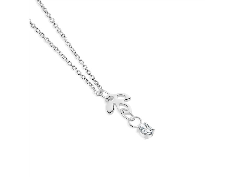 Newbridge Lotus Pendant With Clear Stone