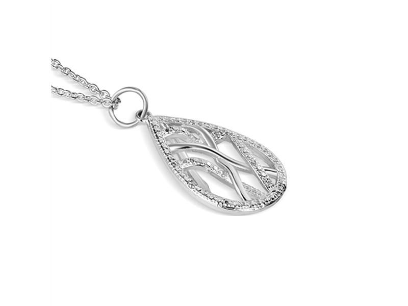 Newbridge Tear Drop Textured Pendant