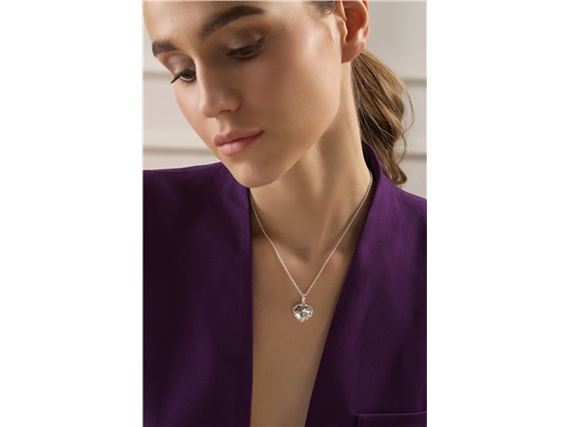 Newbridge Clear Stone Heart Pendant