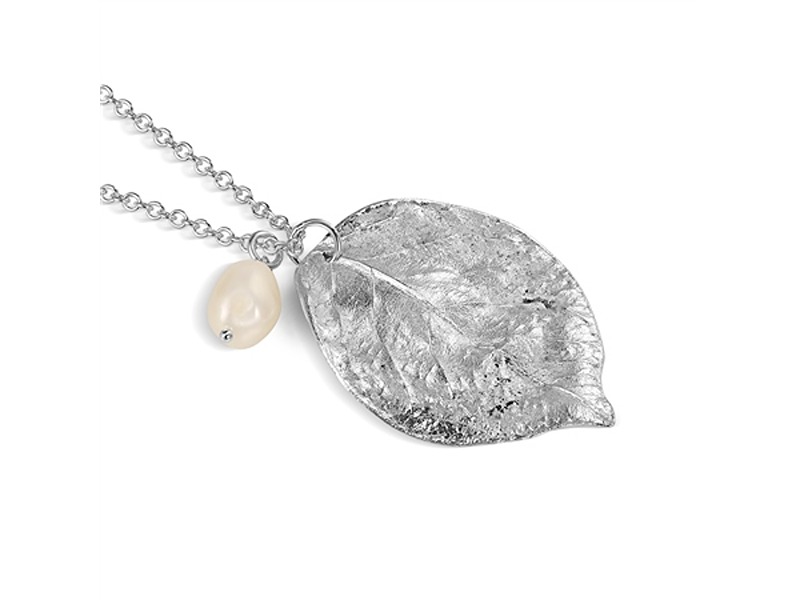 Newbridge Leaf Pendant With Baroque Pearl