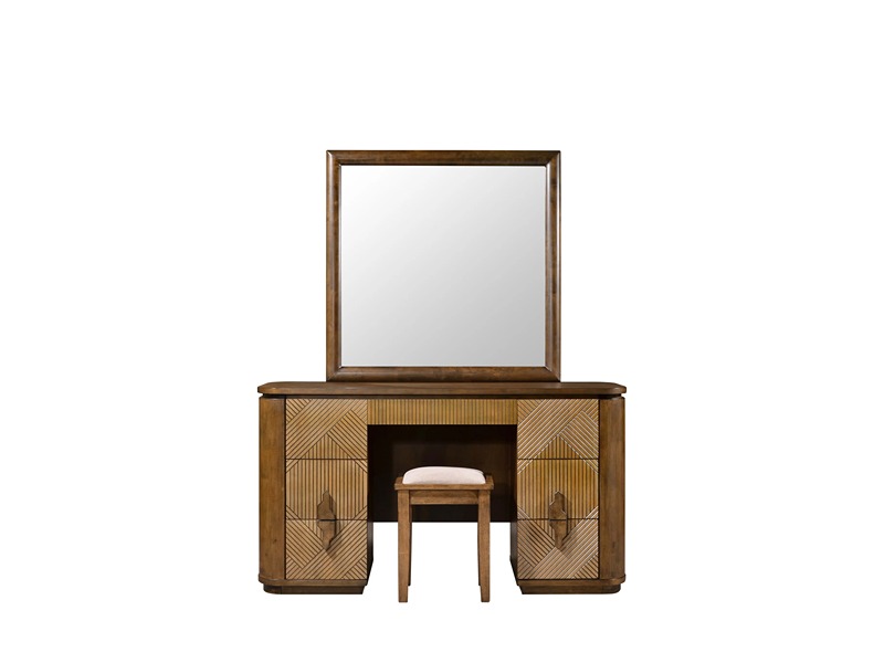 Phoenix Dressing Table, Mirror, and Stool
