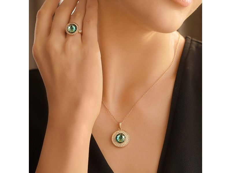 Newbridge Ring with Montana Coloured Stone