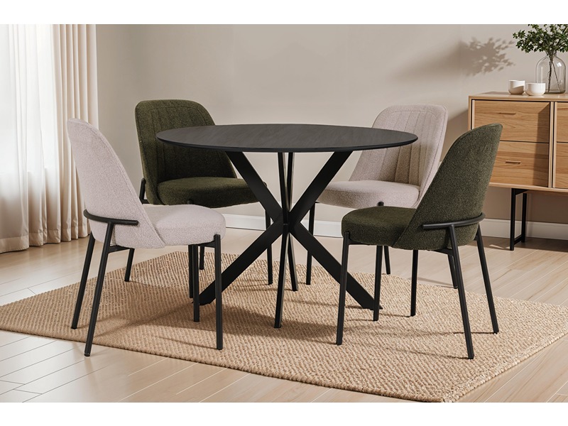 Sadia Dining Table Round 1100Mm Smoke