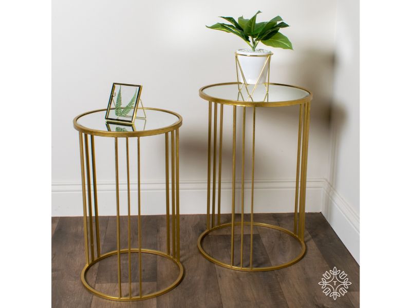 Freya S/2 Accent Table Gold