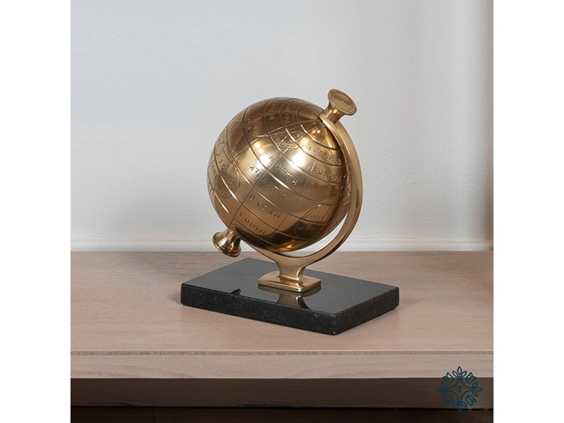 Tara Lane Old World Globe Antique Brass 17cm