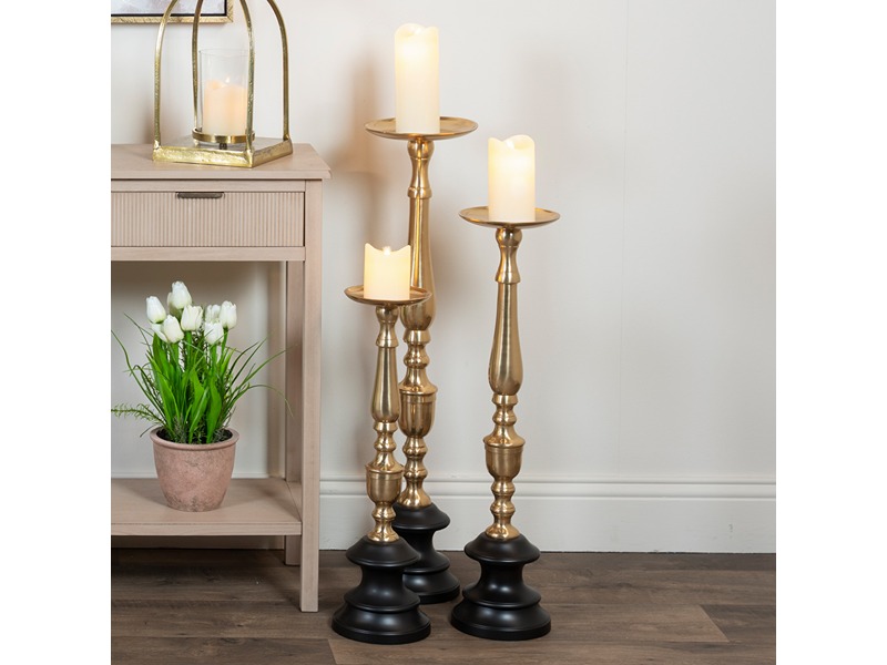 Ari Floor Standing Pillar Candle Holder 87Cm