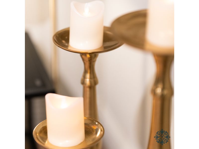Ari Floor Standing Pillar Candle Holder 60Cm
