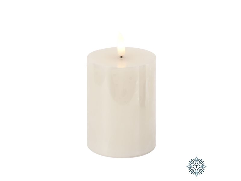3D Flame Led Candle W/6Hr Timer Ivory 10Cm
