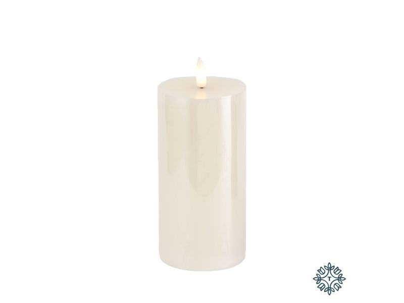 3D Flame Led Candle W/6Hr Timer Ivory 15Cm