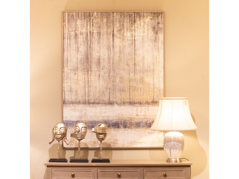 Tara Lane Framed Canvas Pale Shelter 120 X 90cm