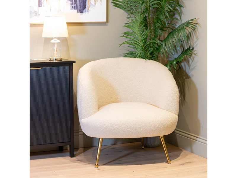 Harper Accent Chair Boucle - Ivory
