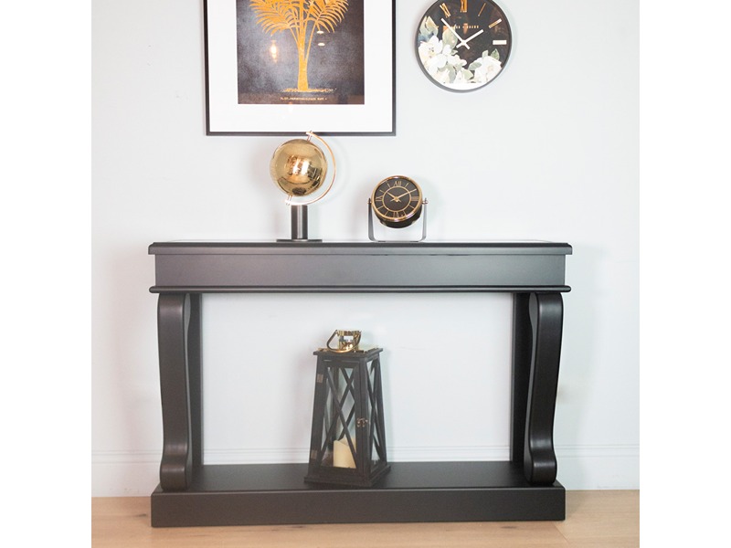 Scroll Console Table Black 120Cm