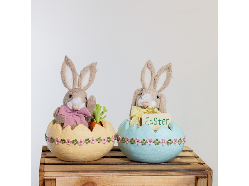 Easter Bunny Baby in Egg 2 Assorted