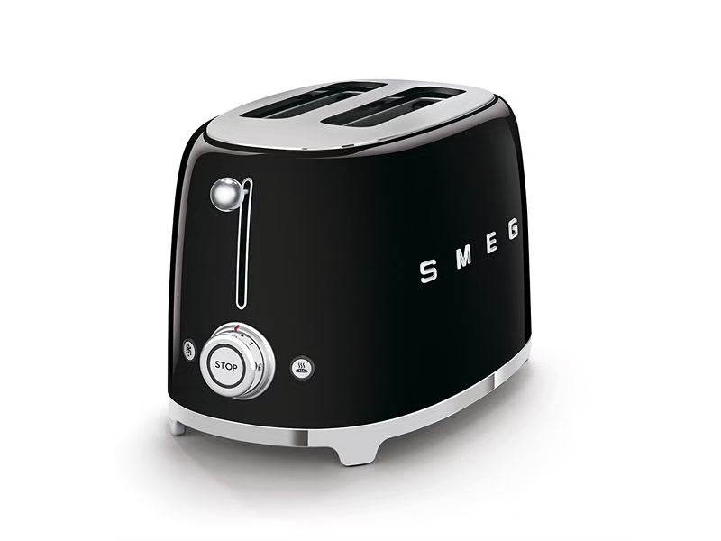 Smeg 50's Style Toaster Black 2 Slice