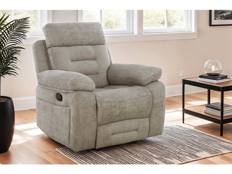 Wilbur 1 Seater Manual Recliner - Latte