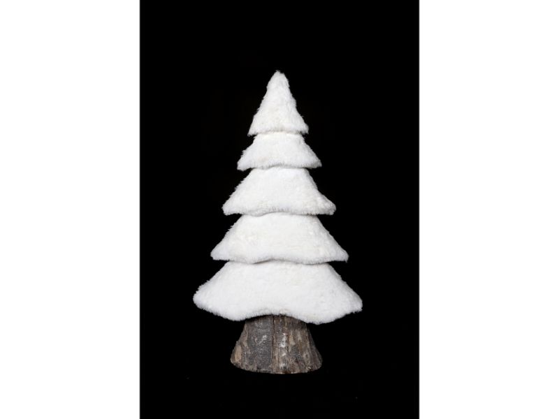 White Fur Christmas Tree 115X67X27Cm