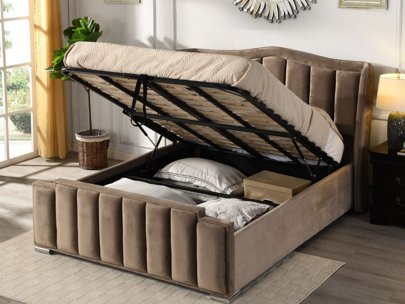 Clare Gas Lift Bed - Mink