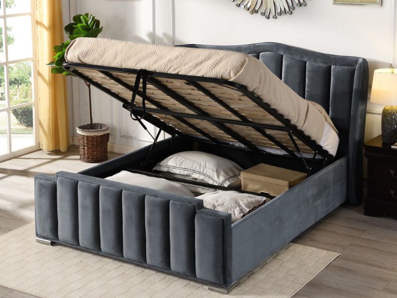 Clare Gas Lift Bed - Grey
