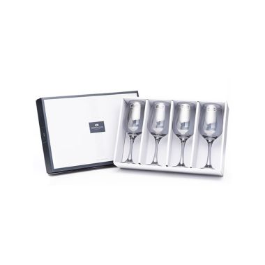 Newgrange Living Grey Lustre Wine Glasses Set Of 4
