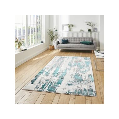 Apollo Green and Grey Abstract Rug