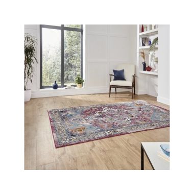 16th Avenue Fuchsia and Blue Persian Style Rug