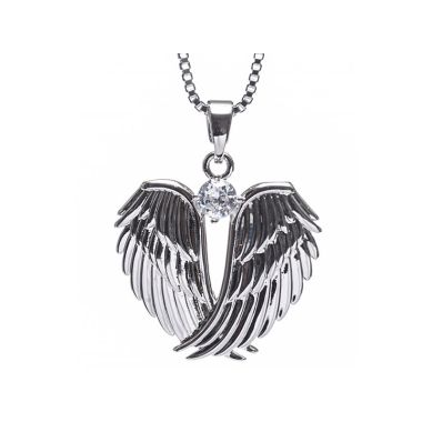 Newgrange Living Silver Angel Wings Necklace