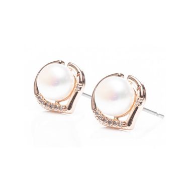 Newgrange Living Rose Gold Mother Of Pearl Earring
