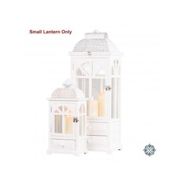 Chester Window Lantern with Drawers White Small