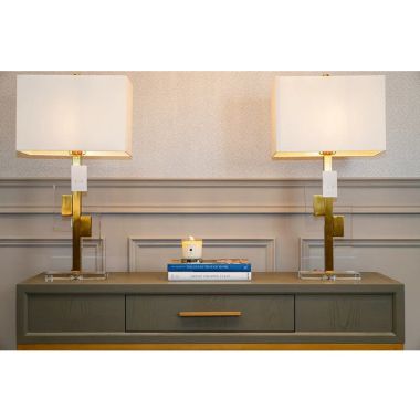 Katie Bleu Detta Table Lamp & Shade