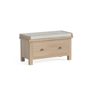 Modern Country Oak Hallway Bench With Drawer