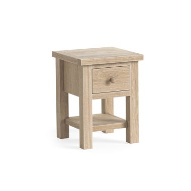 Modern Country Oak Lamp Table With Shelf